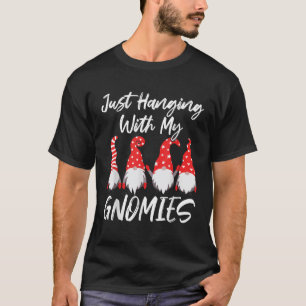 Christmas Gnome Just Hanging With My Gnomies Pajam T-Shirt