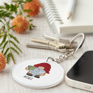 Christmas Gnome Keychain