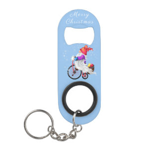Christmas Gnome Keychain Bottle Opener
