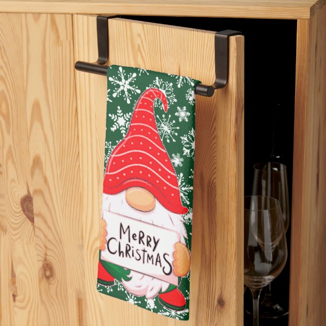 Christmas Gnome   Kitchen Towel (Thirds Fold)