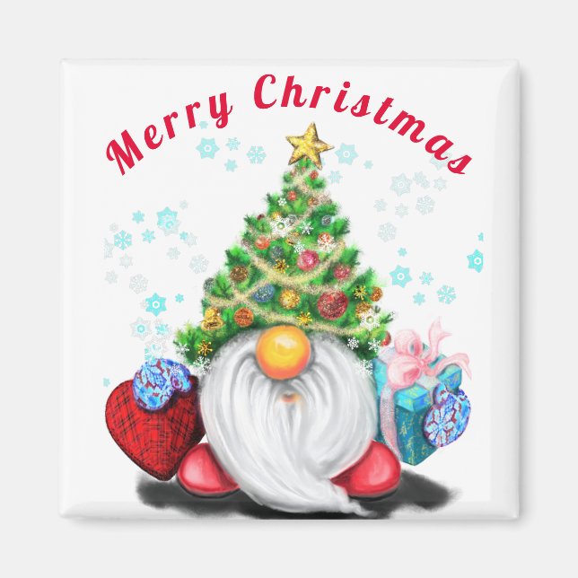 Christmas Gnome Magnet (Front)