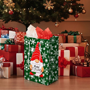 Christmas Gnome   Medium Gift Bag