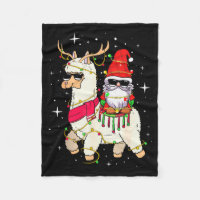 Christmas Gnome On Llama, Cute Alpaca Chanukah Chr