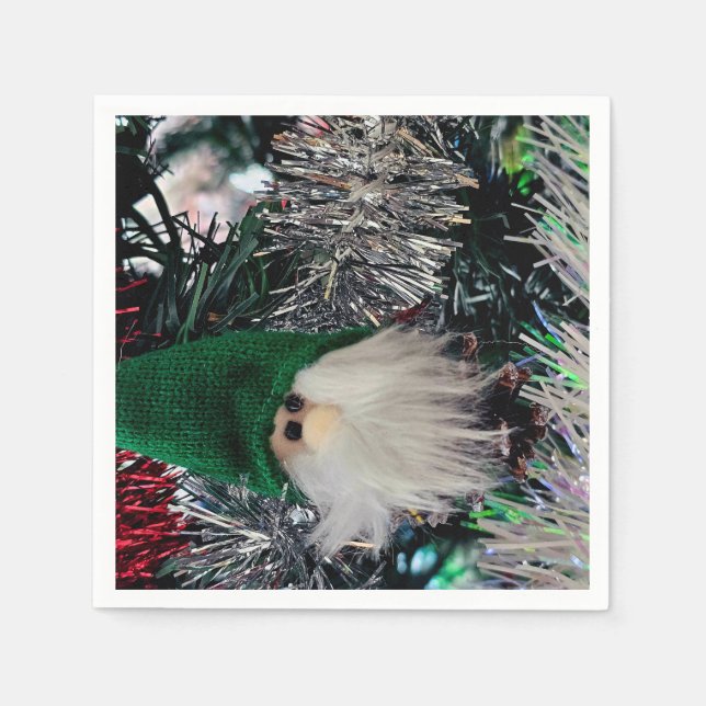 Christmas gnome ornament napkin (Front)