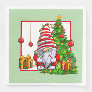 Christmas Gnome Paper Napkin