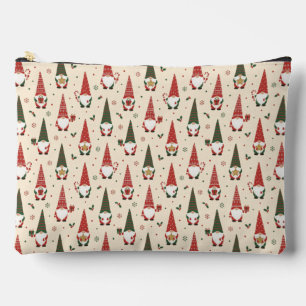 Christmas Gnome Party Pattern Accessory Pouch