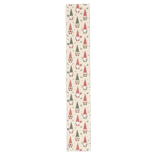 Christmas Gnome Party Pattern Long Table Runner