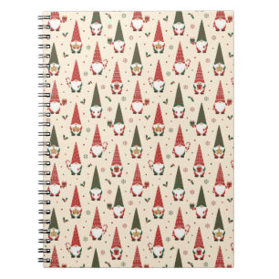 Christmas Gnome Party Pattern Notebook
