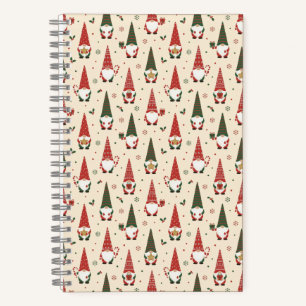 Christmas Gnome Party Pattern Notebook