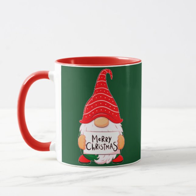 Christmas Gnome personalized Mug (Left)