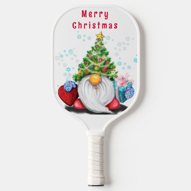 Christmas Gnome Pickleball Paddle (Front)