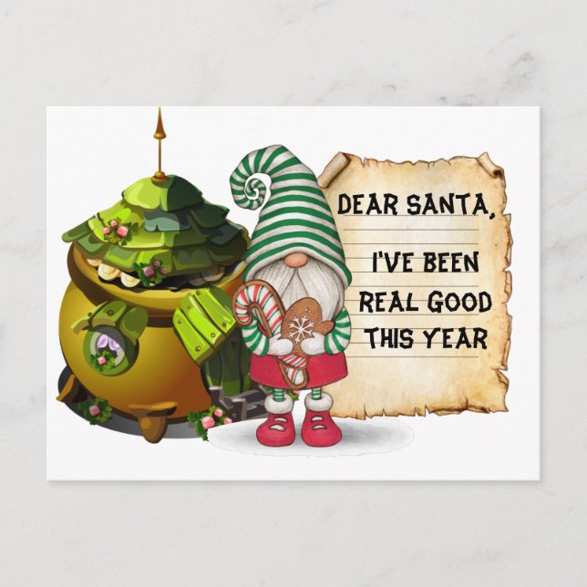 Christmas Gnome  Postcard (Front)