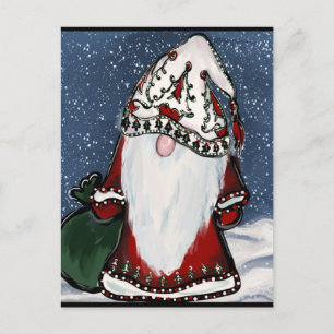 CHRISTMAS GNOME   POSTCARD