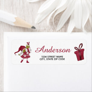 Christmas Gnome Presents Return Address Label