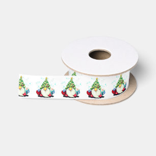 Christmas Gnome Ribbon Satin Ribbon