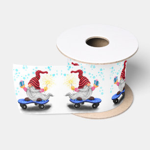 Christmas Gnome Ribbon Satin Ribbon