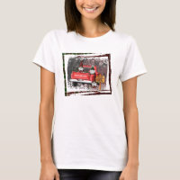 Christmas Gnome Sweet Gnome Red Truck Plaid Rustic