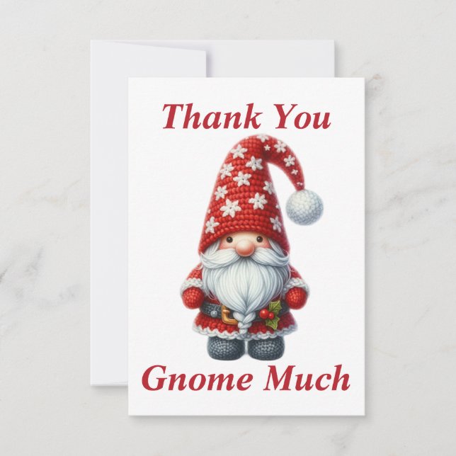 Christmas Gnome Thank You Card (Front)