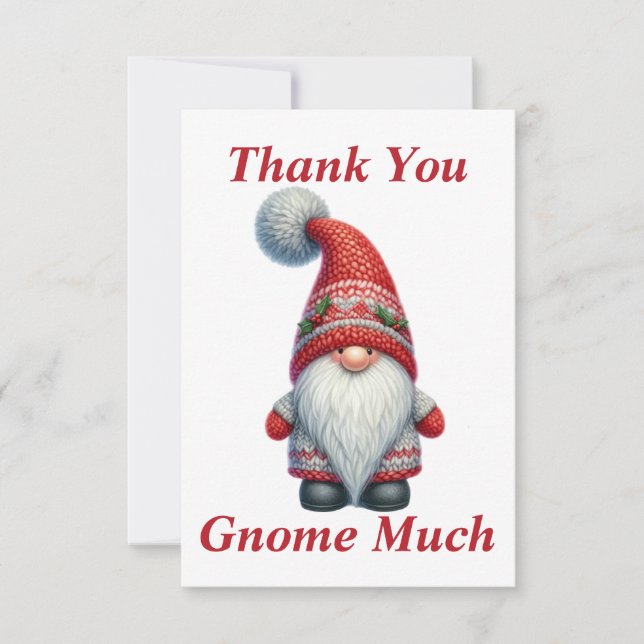 Christmas Gnome Thank You Card (Front)