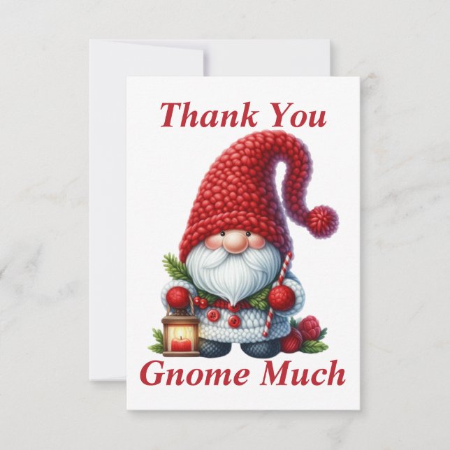 Christmas Gnome Thank You Card (Front)