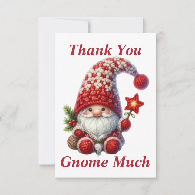 Christmas Gnome Thank You Card (Front)