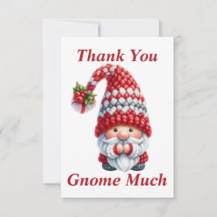 Christmas Gnome Thank You Card