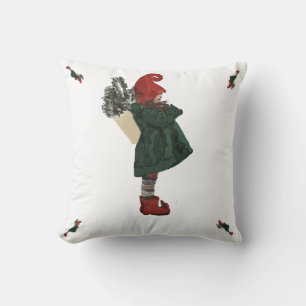 Christmas Gnome Throw Pillow Holiday Home Decor