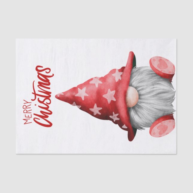 Christmas Gnome Tissue Paper (Front)