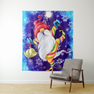 Christmas Gnome with Bells Tapestry