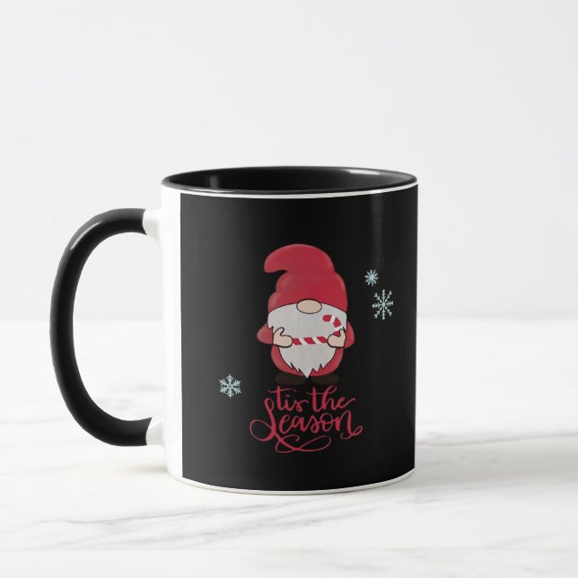 Christmas Gnome With Candycane Mug (Left)