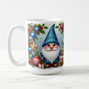 Christmas Gnome With Cheerful Holiday Decorations Coffee Mug