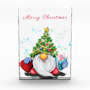 Christmas Gnome with Gift Photo Block
