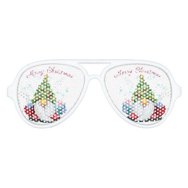 Christmas Gnome with Gift Sunglasses (Front)
