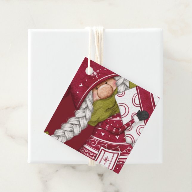 Christmas Gnome with Gifts Favour Tags (In Situ)