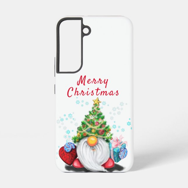 Christmas Gnome with Heart Gifts Samsung Galaxy S22 Case (Back)