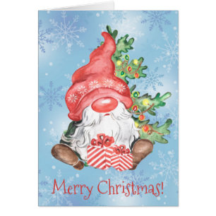 Christmas Gnome with Presents Tree Personalized