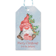 Christmas Gnome with Presents Tree Personalized 