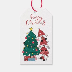 Christmas Gnomes and Christmas Trees Gift Tags
