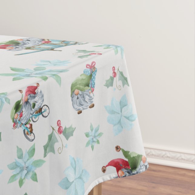 Christmas Gnomes At Play Tablecloth (In Situ)