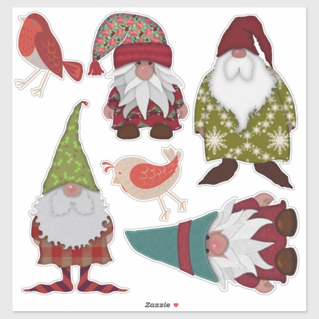 Christmas Gnomes Birds (Sheet)
