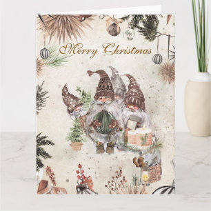 Christmas gnomes card