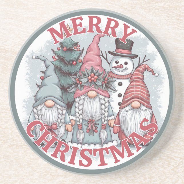 Christmas Gnomes Coaster (Front)