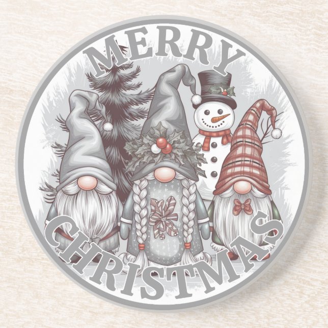 Christmas Gnomes Coaster (Front)