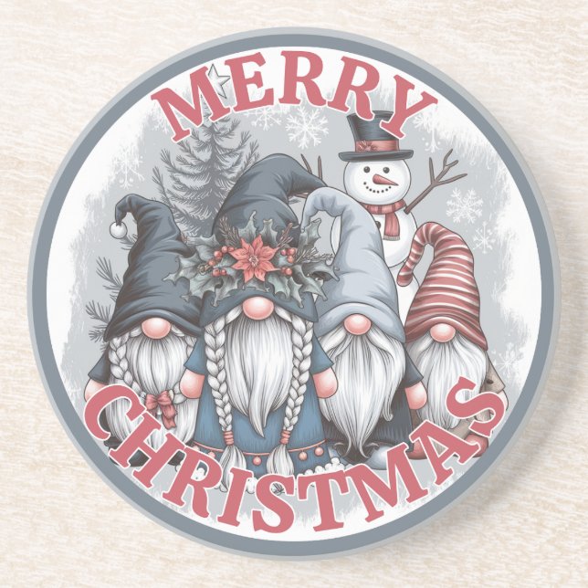 Christmas Gnomes Coaster (Front)