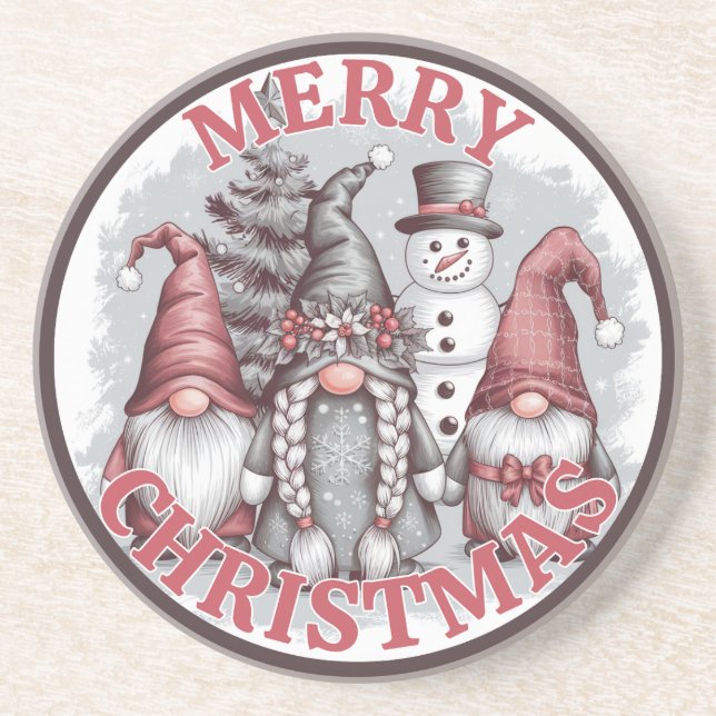 Christmas Gnomes Coaster (Front)