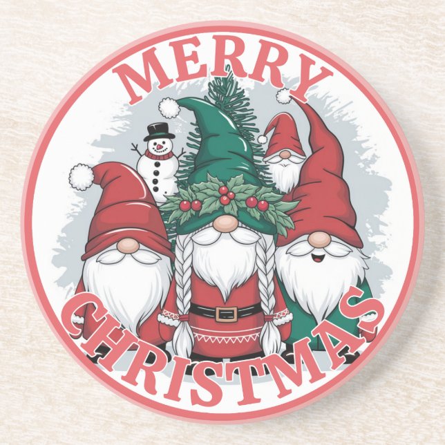 Christmas Gnomes Coaster (Front)