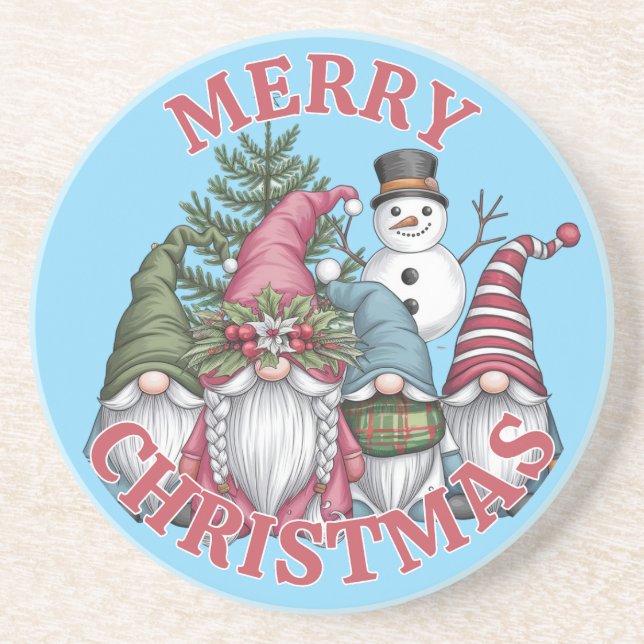 Christmas Gnomes Coaster (Front)