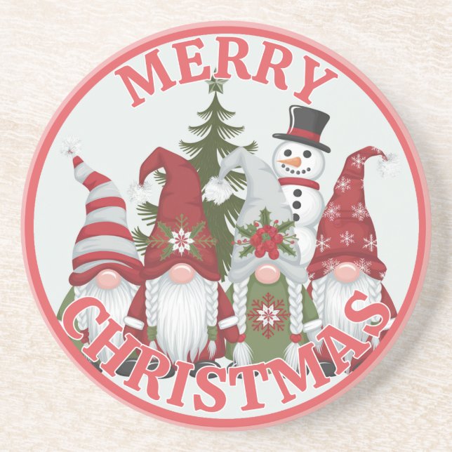 Christmas Gnomes Coaster (Front)
