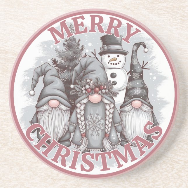 Christmas Gnomes Coaster (Front)