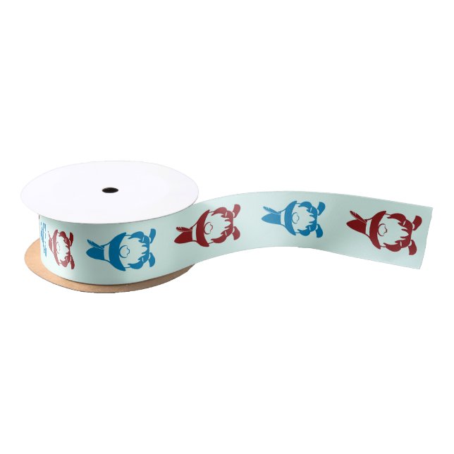 Christmas Gnomes Custom Colours Satin Ribbon (Spool)